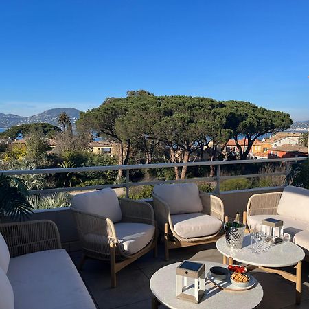 Terrasse Vue Mer - Appartement 6 Pers, 3 Chambres Et Parking A St Tropez 쎙뜨호뻬 외부 사진