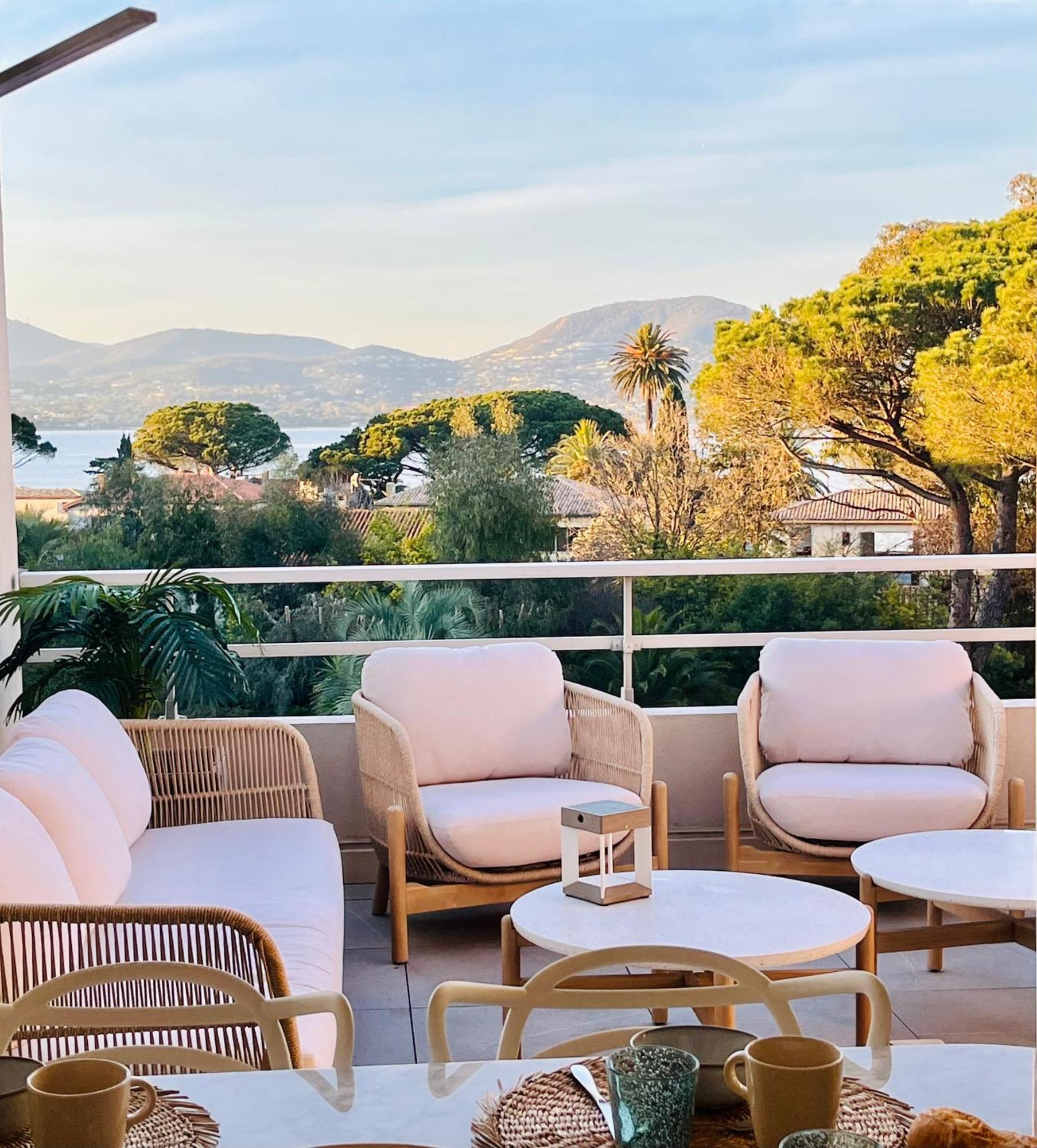 Terrasse Vue Mer - Appartement 6 Pers, 3 Chambres Et Parking A St Tropez 쎙뜨호뻬 외부 사진